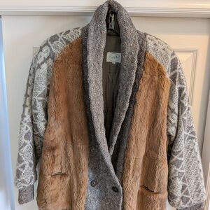 Cozy Brown and Gray Patterned Jacket